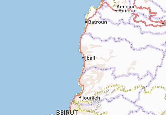 Mapa Jbail
