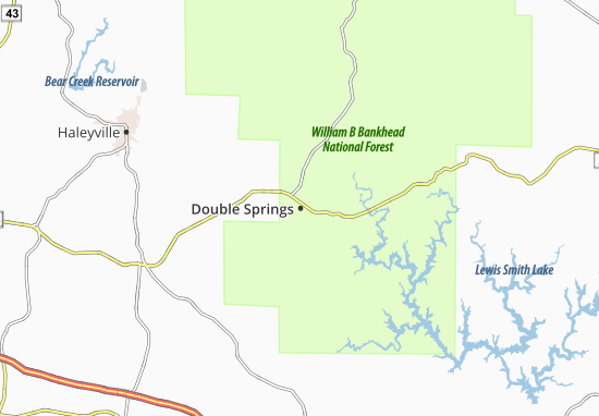 Mapa Double Springs