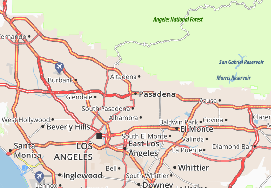 Carte-Plan Pasadena