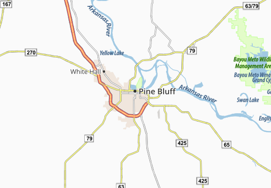 Pine Bluff Map