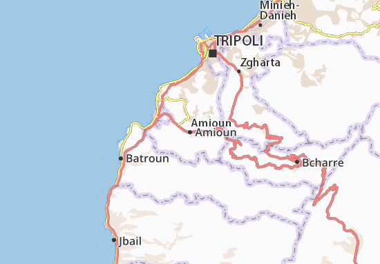 Karte Stadtplan Amioun