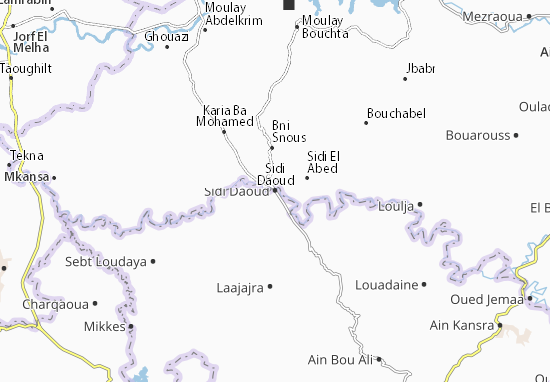 Kaart Plattegrond Sidi Daoud