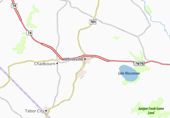 Mapa Whiteville