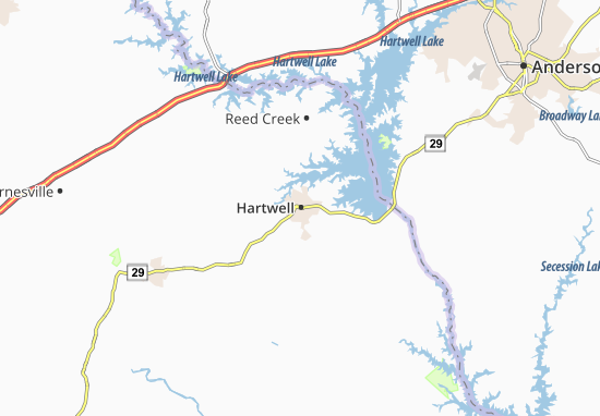 Mapa Hartwell