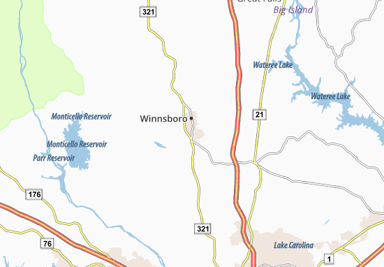 Karte Stadtplan Winnsboro Mills