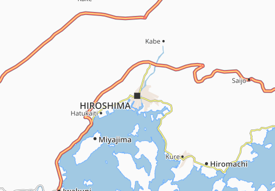 Mapa Hiroshima