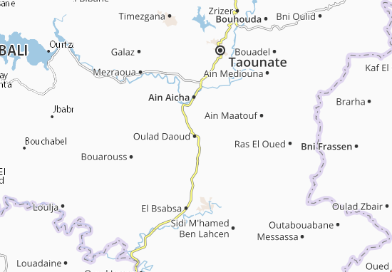 Kaart Plattegrond Oulad Daoud