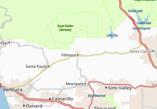 Kaart Plattegrond Fillmore
