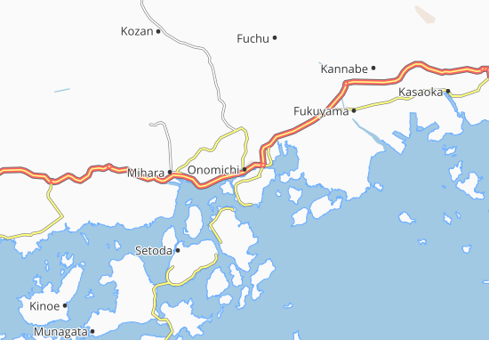 Karte Stadtplan Onomichi