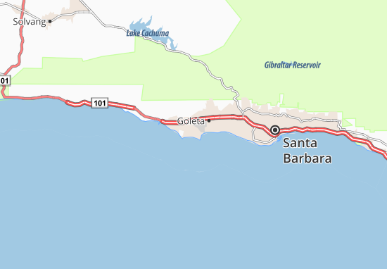 Kaart Plattegrond Isla Vista