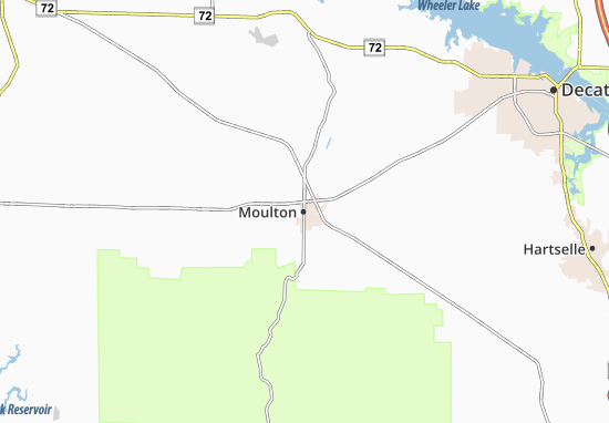 Karte Stadtplan Moulton