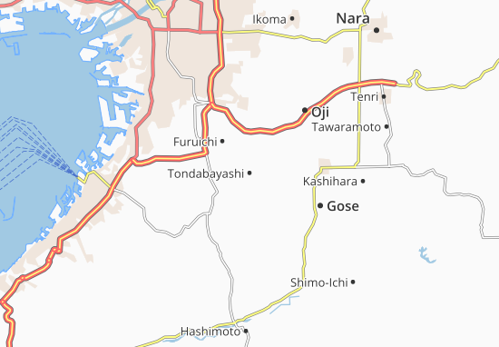 Karte Stadtplan Tondabayashi