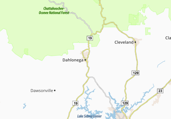 Mapa Dahlonega