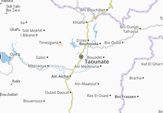 Karte Stadtplan Taounate
