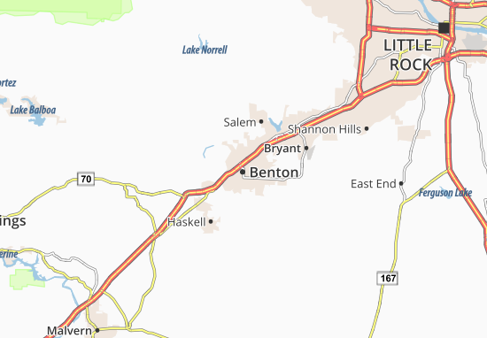 Mapa Benton