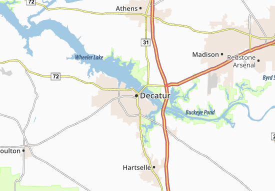 Kaart Plattegrond Decatur