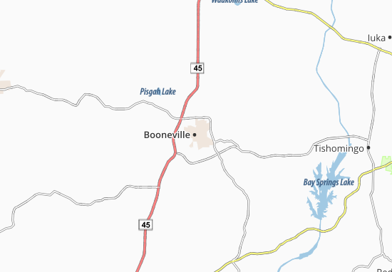 Karte Stadtplan Booneville