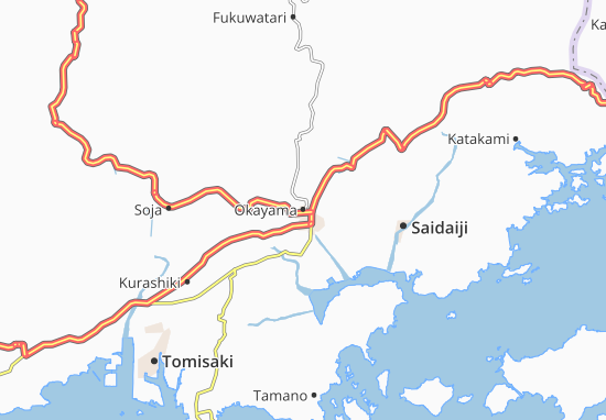 Mapa Okayama