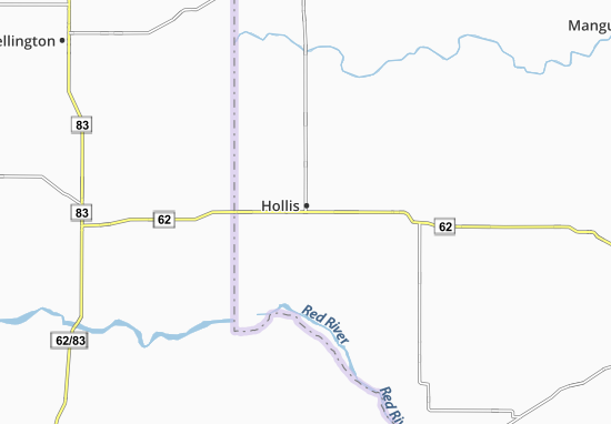 Karte Stadtplan Hollis