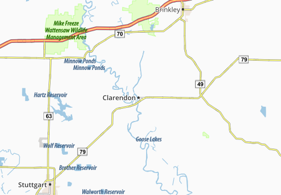 Mapa Clarendon