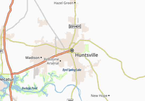 Karte Stadtplan Huntsville