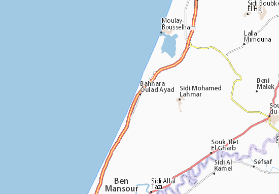 Mapa Bahhara Oulad Ayad