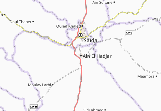 Kaart Plattegrond Ain El Hadjar