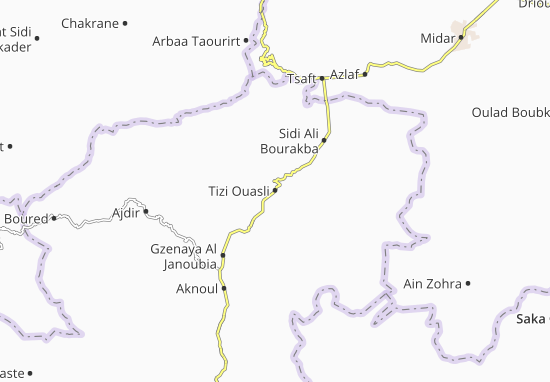Kaart Plattegrond Tizi Ouasli