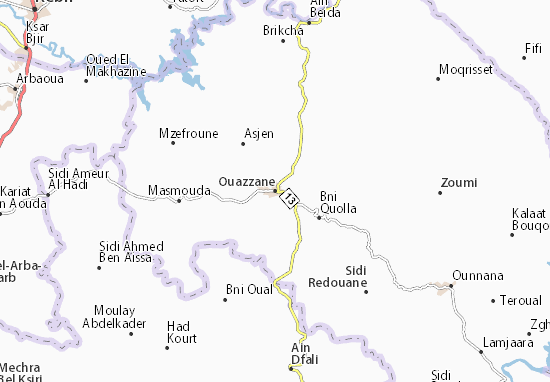 Karte Stadtplan Ouazzane