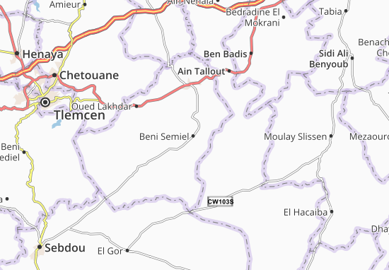 Karte Stadtplan Beni Semiel