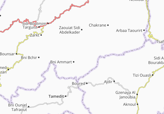 Karte Stadtplan Sidi Bouzineb