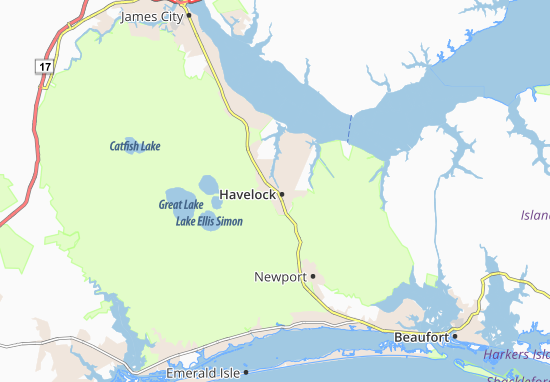 Karte Stadtplan Havelock