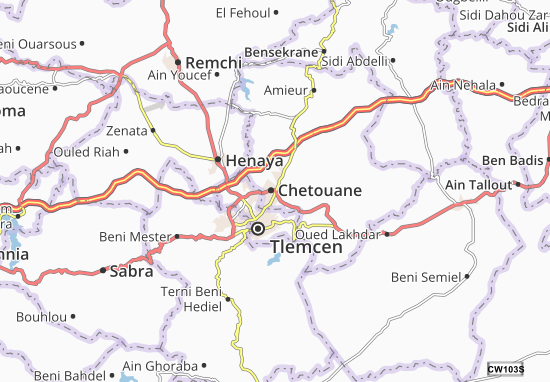 Karte Stadtplan Chetouane