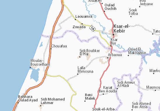 Kaart Plattegrond Sidi Boubker El Haj