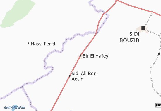 Mapa Bir El Hafey