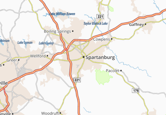 Carte-Plan Spartanburg