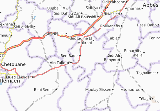 Mapa Ben Badis