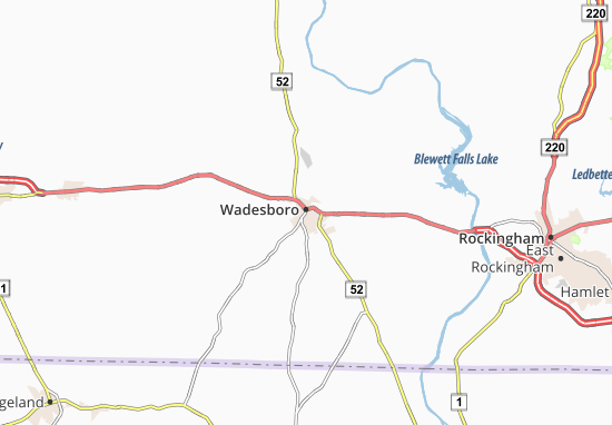 Mapa Wadesboro