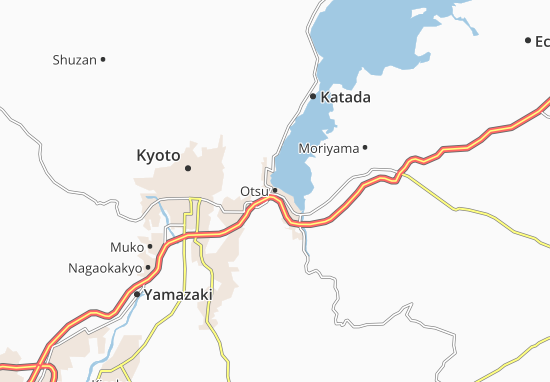 Karte Stadtplan Otsu