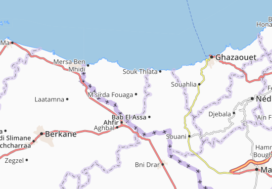 Karte Stadtplan M&#x27;sirda Fouaga
