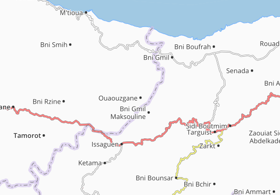 Kaart Plattegrond Ouaouzgane