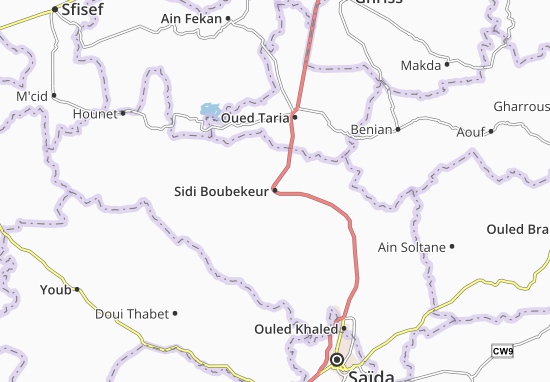 Kaart Plattegrond Sidi Boubekeur