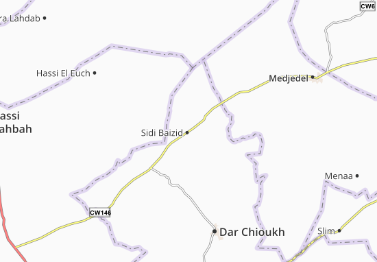 Kaart Plattegrond Sidi Baizid