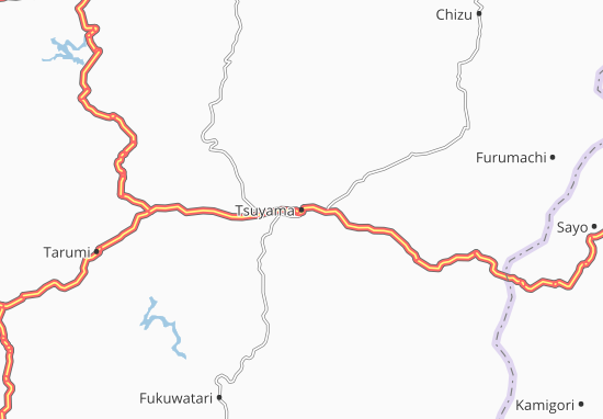Mapa Tsuyama