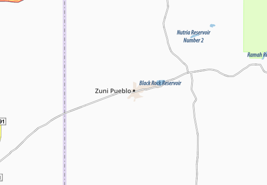 Mapa Zuni Pueblo