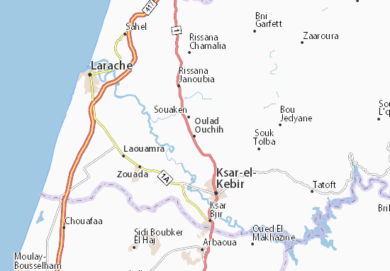 Karte Stadtplan Oulad Ouchih