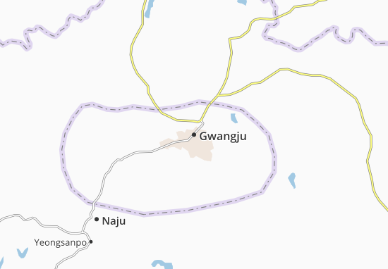 Mapa Gwangju