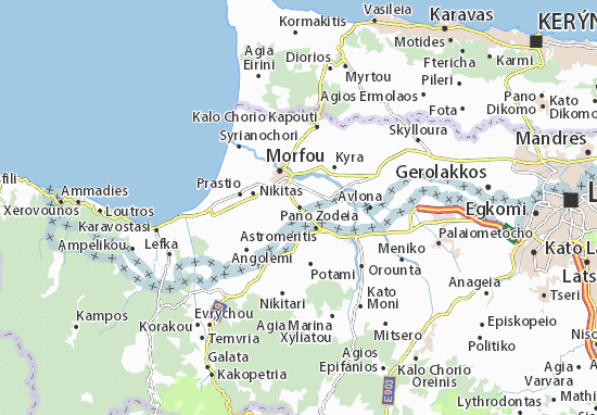 Karte Stadtplan Pano Zodeia