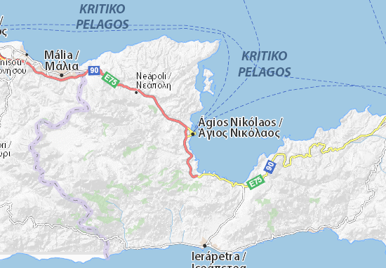 Karte Stadtplan Ágios Nikólaos