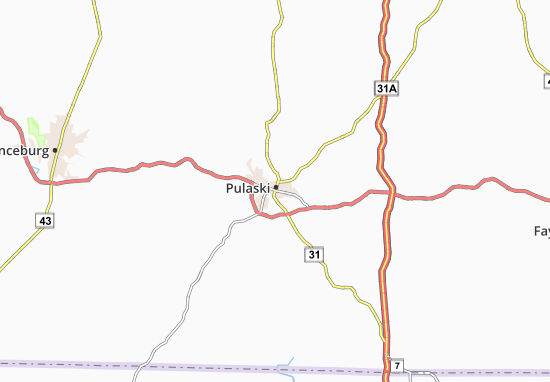 Mapa Pulaski